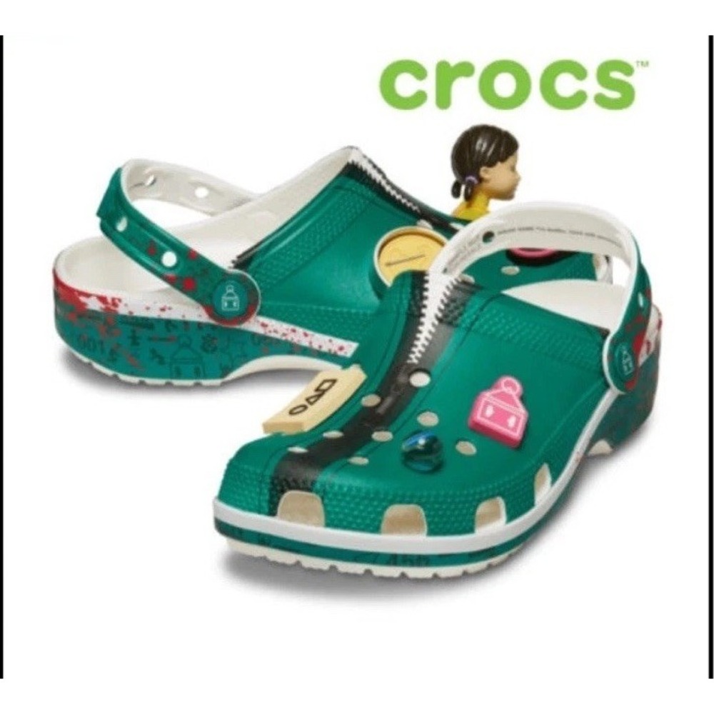 [Squid Game] Crocs X Netflix Squid Game Classic Clog 5 Jibbitz Younghee M10 W12